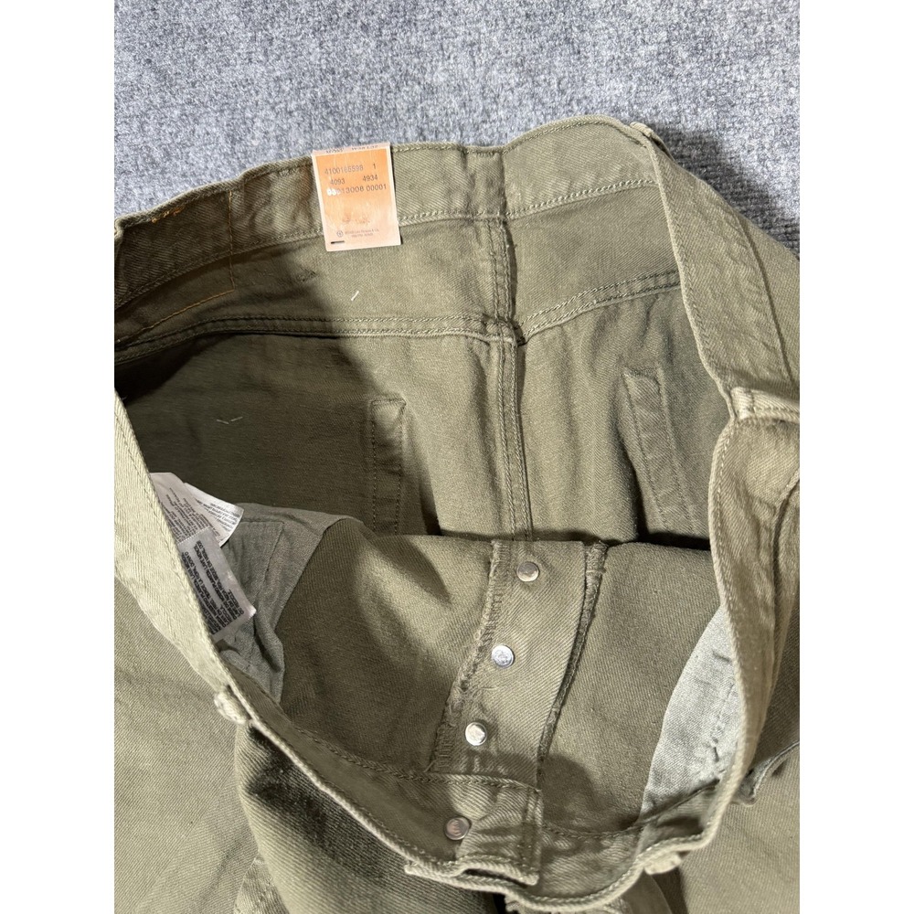 Levis 501 Jeans Mens 38x32 Green Classic Fit Straight Leg Button Fly Y2K - Picture 3 of 8
